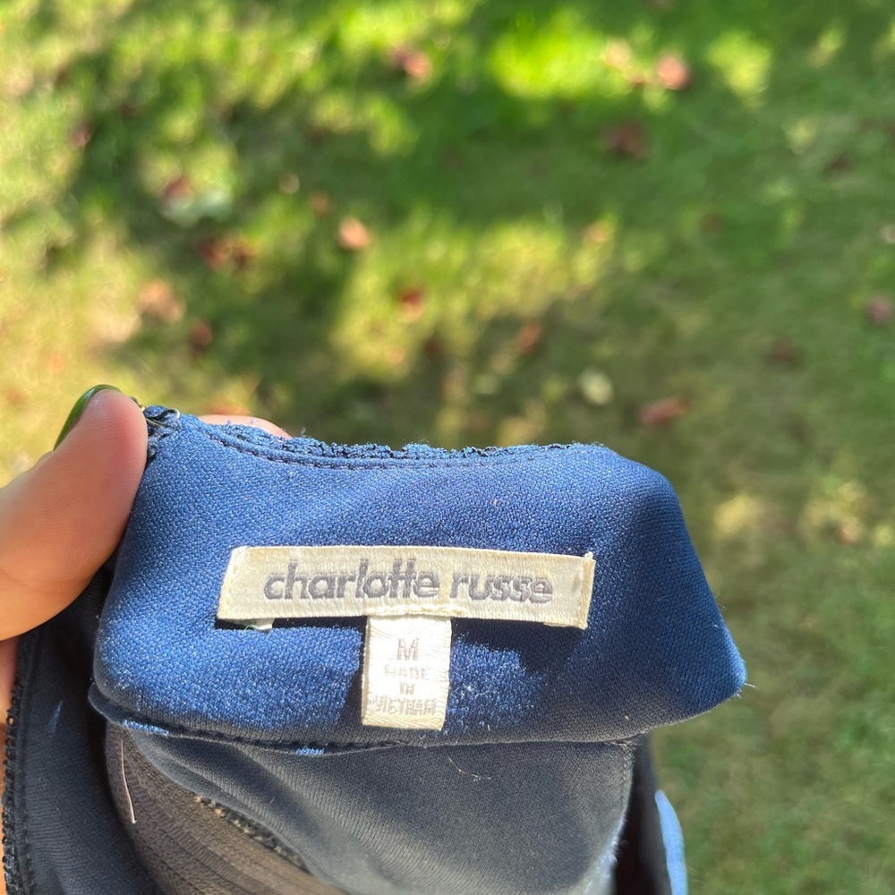 Charlotte Russe Blue Patterned Mini Dress - Picture 5 of 5